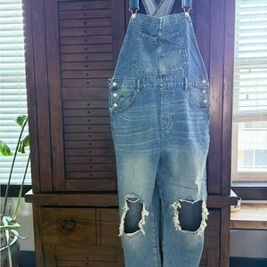 Free People “We The Free” distressed Overalls